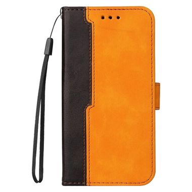 Peňaženkové kožené puzdro Business Stitching-Color na Moto G10/G20/G30 - Oranžová