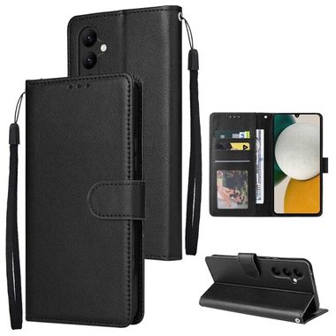 Peňaženkové kožené puzdro CARD na Samsung Galaxy A34 5G – Čierna