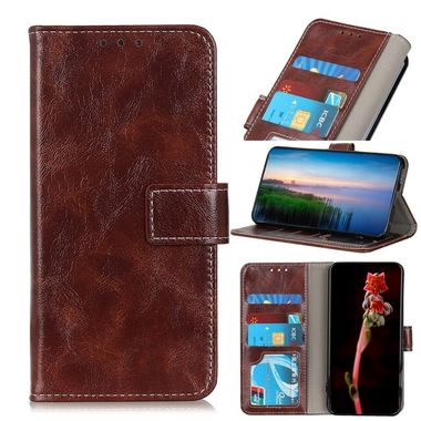 Peňaženkové kožené puzdro Crazy Horse na Xiaomi Redmi Note 13 Pro - Hnedá