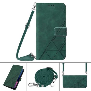 Peňaženkové kožené puzdro CROSSBODY na Motorola Edge 20 Lite - Tmavo Zelená