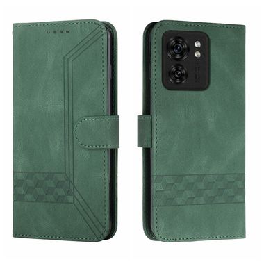 Peňaženkové kožené puzdro Cubic Skin na Motorola Edge 40 - Zelená