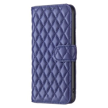 Peňaženkové kožené puzdro Diamond Lattice Wallet na Moto G31/G41 - Modrá