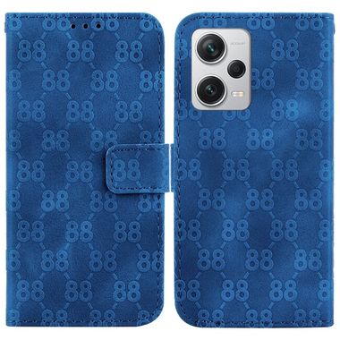 Peňaženkové kožené puzdro Double 8 na Xiaomi Redmi Note 12 Pro+ 5G - Modrá