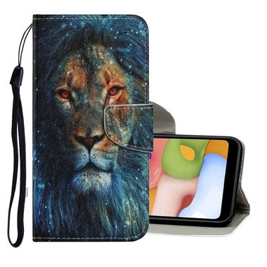 Peňaženkové kožené puzdro DRAWING na Samsung Galaxy Note 20 Ultra - Lion