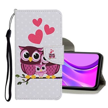 Peňaženkové kožené puzdro DRAWING na Samsung Galaxy Note 20 Ultra - Owl