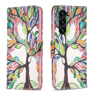 Peňaženkové kožené puzdro DRAWING na Samsung Galaxy S23 Plus 5G – Život na strome