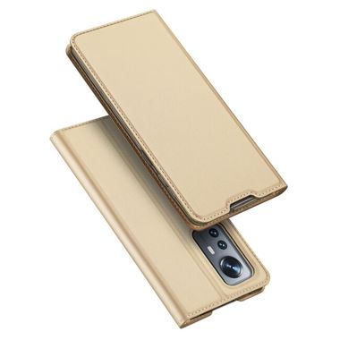 Peňaženkové kožené puzdro DUX DUCIS na Xiaomi 12X – Zlatá