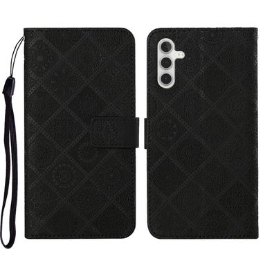Peňaženkové kožené puzdro ETHNIC na Samsung Galaxy A34 5G – Čierna