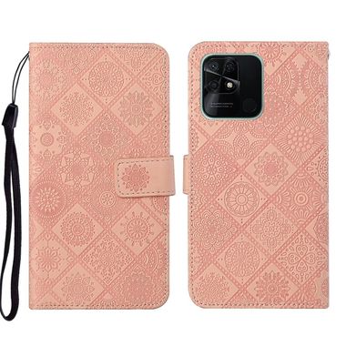 Peňaženkové kožené puzdro ETHNIC na Xiaomi Redmi 10C – Ružová