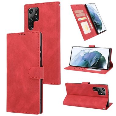 Peňaženkové kožené puzdro FANTASY na Samsung Galaxy S23 Ultra 5G – Červená