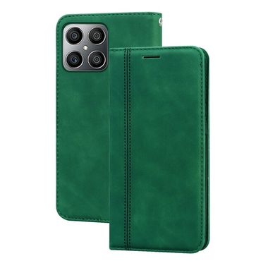 Peňaženkové kožené puzdro FROSTED na Honor X8 4G – Zelená