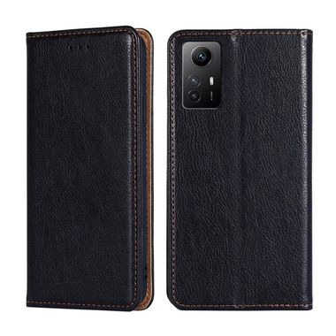 Peňaženkové kožené puzdro Gloss na Xiaomi Redmi Note 12S - Čierna