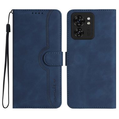 Peňaženkové kožené puzdro Heart Skin na Motorola Edge 40 - Kráľovská modrá