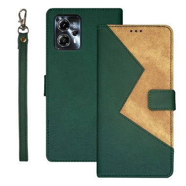 Peňaženkové kožené puzdro idewei Two-color na Motorola Moto G13 / G23 / G53 5G - Zelená