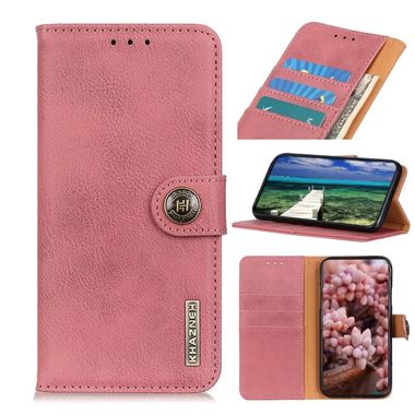 Peňaženkové kožené puzdro KHAZNEH Cowhide na Xiaomi 14 - Ružová