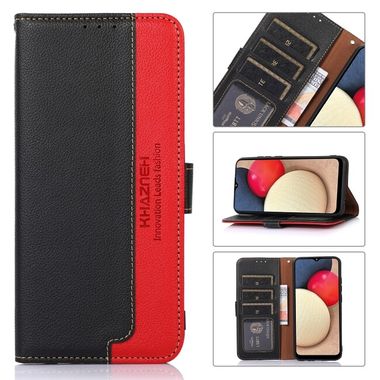 Peňaženkové kožené puzdro KHAZNEH Litchi na Xiaomi 13T / 13T Pro - Čierna