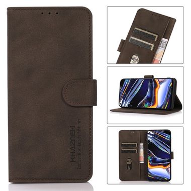 Peňaženkové kožené puzdro KHAZNEH Matte na Motorola Edge 40 - Hnedá