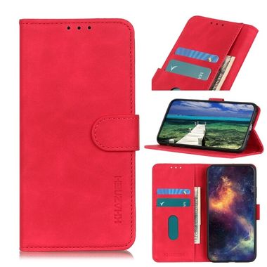 Peňaženkové kožené puzdro KHAZNEH na Samsung Galaxy S21 FE - Červená