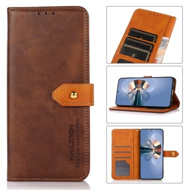 Peňaženkové kožené puzdro KHAZNEH na Xiaomi 13 Lite - Hnedá
