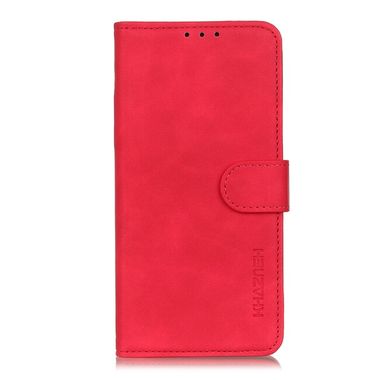 Peňaženkové kožené puzdro KHAZNEH Retro na Moto G51 5G - Červená