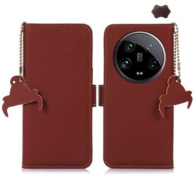 Peňaženkové kožené puzdro Leather na Motorola Moto G04/ G24 - Kávová