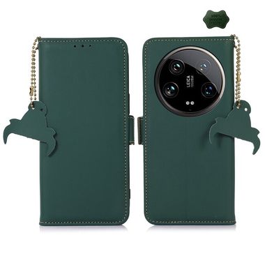 Peňaženkové kožené puzdro Leather na Motorola Moto G04/ G24 - Zelená