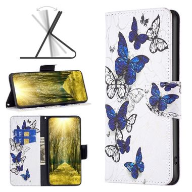 Peňaženkové kožené puzdro LEATHER na Xiaomi 12 Lite – Motýle