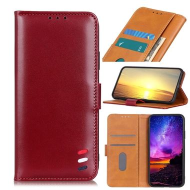 Peňaženkové kožené puzdro MAGNETIC na Samsung Galaxy A13 - Wine Red