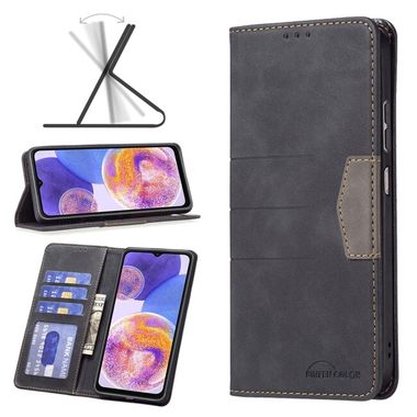 Peňaženkové kožené puzdro MAGNETIC na Samsung Galaxy A23 5G - Čierna