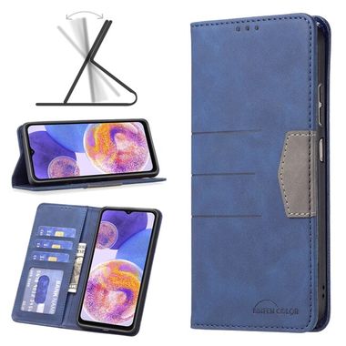 Peňaženkové kožené puzdro MAGNETIC na Samsung Galaxy A23 5G - Modrá