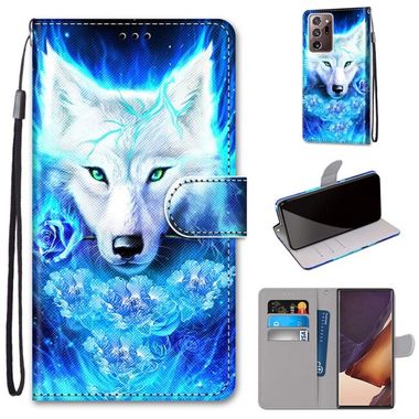 Peňaženkové kožené puzdro na Samsung Galaxy Note 20 Ultra - Dick Rose Wolf