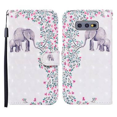 Peňaženkové kožené puzdro na Samsung Galaxy S10e - Flower Elephant