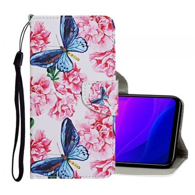 Peňaženkové kožené puzdro na Xiaomi Mi 10 Lite - Dragonfly flower