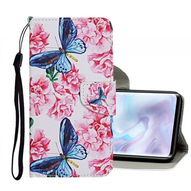 Peňaženkové kožené puzdro na Xiaomi Mi Note 10 - Dragonfly Flower