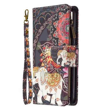 Multifunkčné peňaženkové puzdro na váš Xiaomi Redmi 9C -Flower Elephants
