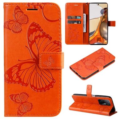 Peňaženkové kožené puzdro PRINTING na Xiaomi Mi 11T / 11T Pro – Oranžová