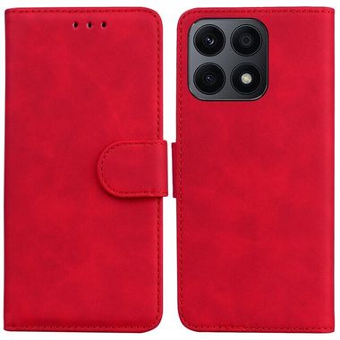 Peňaženkové kožené puzdro Pure Color na Honor X8a - Červená