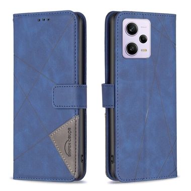 Peňaženkové kožene puzdro Rhombus na Xiaomi Redmi Note 12 Pro 5G – Modrá