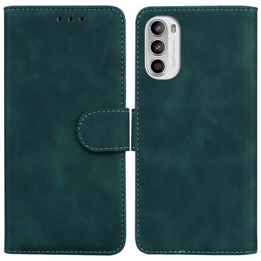Peňaženkové kožené puzdro SKIN FEEL na Motorola Moto G52 - Zelená