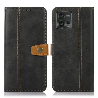 Peňaženkové kožené puzdro Thread na Motorola Moto G72 - Čierna