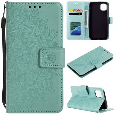 Peňaženkové kožené puzdro TOTEM na iPhone 14 Plus - Zelená