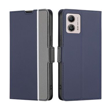 Peňaženkové kožené puzdro Twill na Motorola Moto G13 / G23 / G53 5G - Modrá