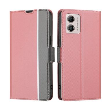 Peňaženkové kožené puzdro Twill na Motorola Moto G13 / G23 / G53 5G - Ružová