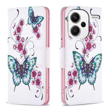 Peňaženkové puzdro Drawing na Xiaomi Redmi Note 13 Pro+ - Flowers Butterfly
