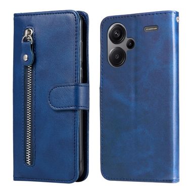 Peňaženkové puzdro Global Zipper na Xiaomi Redmi Note 13 Pro+ - Modrá