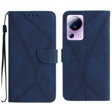 Peňaženkové puzdro Stitching na Xiaomi 13 Lite - Modrá