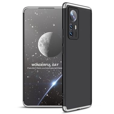 Plastový kryt GKK na Xiaomi 12 Pro - Čierno strieborná