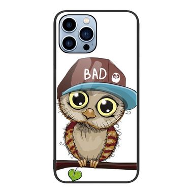 Sklenený kryt Colorful Glass na iPhone 15 Pro - Owl